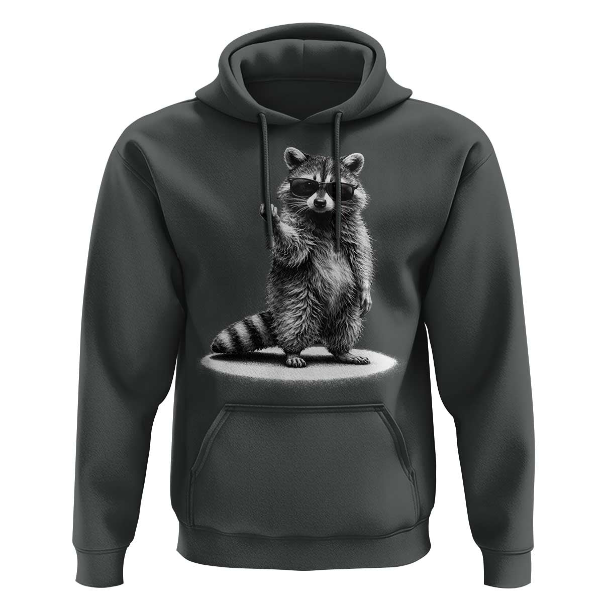 Raccoon Meme Hoodie Middle Finger Trash Panda Sarcastic Humor