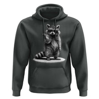 Raccoon Meme Hoodie Middle Finger Trash Panda Sarcastic Humor