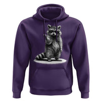 Raccoon Meme Hoodie Middle Finger Trash Panda Sarcastic Humor