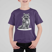 Raccoon Meme T Shirt For Kid Middle Finger Trash Panda Sarcastic Humor