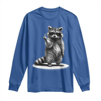 Raccoon Meme Long Sleeve Shirt Middle Finger Trash Panda Sarcastic Humor
