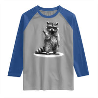 Raccoon Meme Raglan Shirt Middle Finger Trash Panda Sarcastic Humor