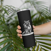 Raccoon Meme Skinny Tumbler Middle Finger Trash Panda Sarcastic Humor