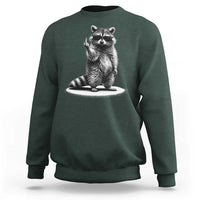 Raccoon Meme Sweatshirt Middle Finger Trash Panda Sarcastic Humor