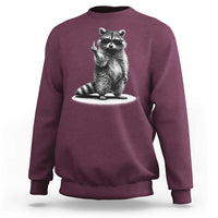 Raccoon Meme Sweatshirt Middle Finger Trash Panda Sarcastic Humor