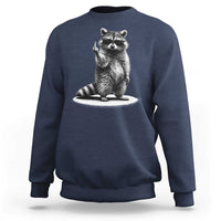 Raccoon Meme Sweatshirt Middle Finger Trash Panda Sarcastic Humor
