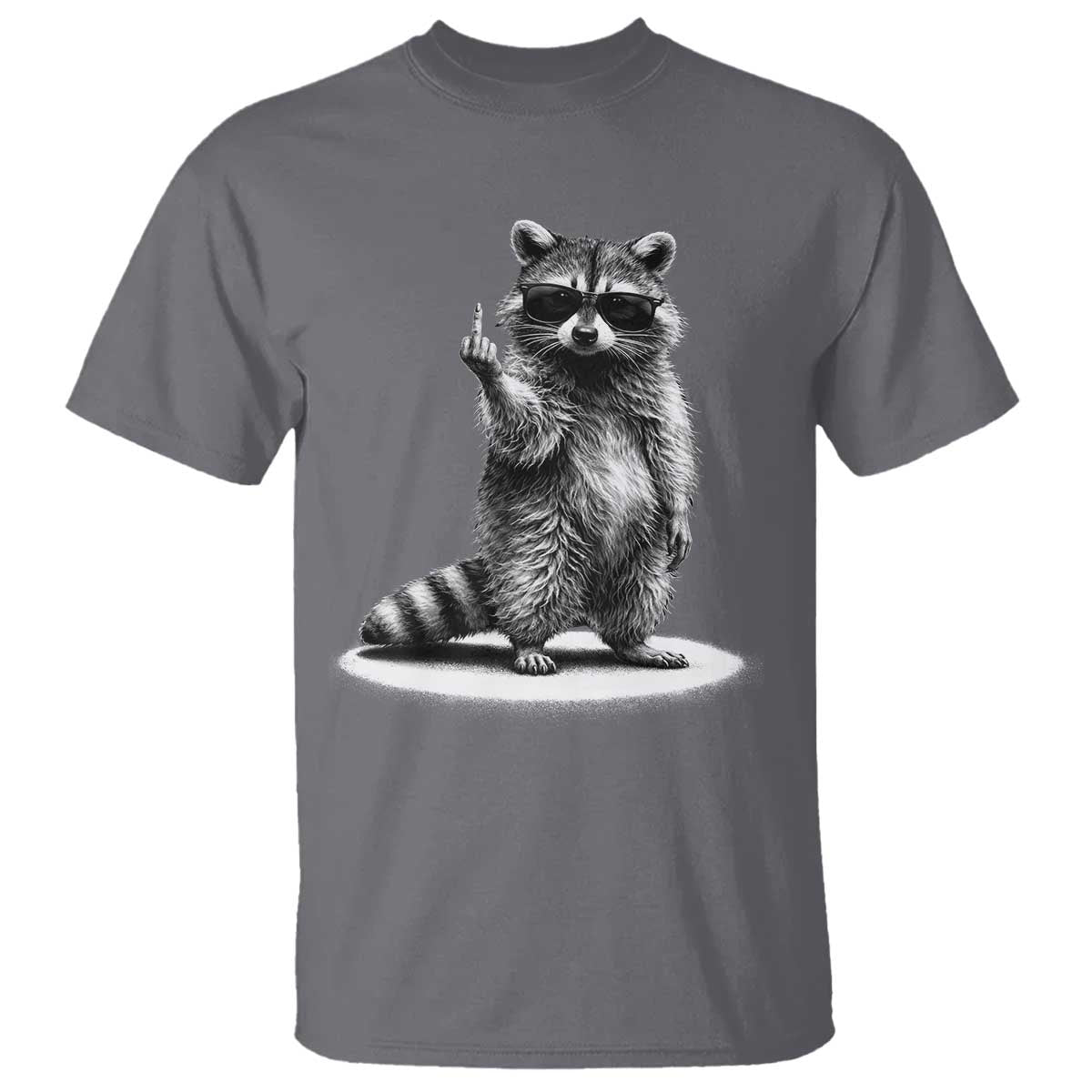Raccoon Meme T Shirt Middle Finger Trash Panda Sarcastic Humor