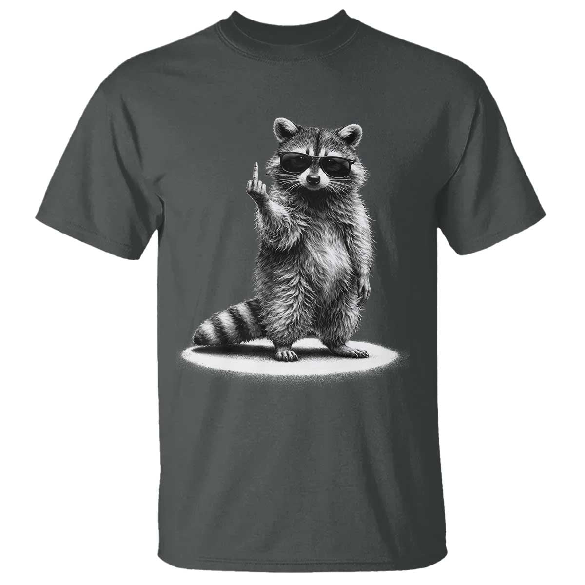Raccoon Meme T Shirt Middle Finger Trash Panda Sarcastic Humor