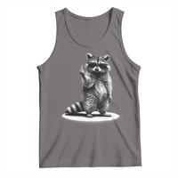 Raccoon Meme Tank Top Middle Finger Trash Panda Sarcastic Humor