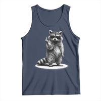 Raccoon Meme Tank Top Middle Finger Trash Panda Sarcastic Humor
