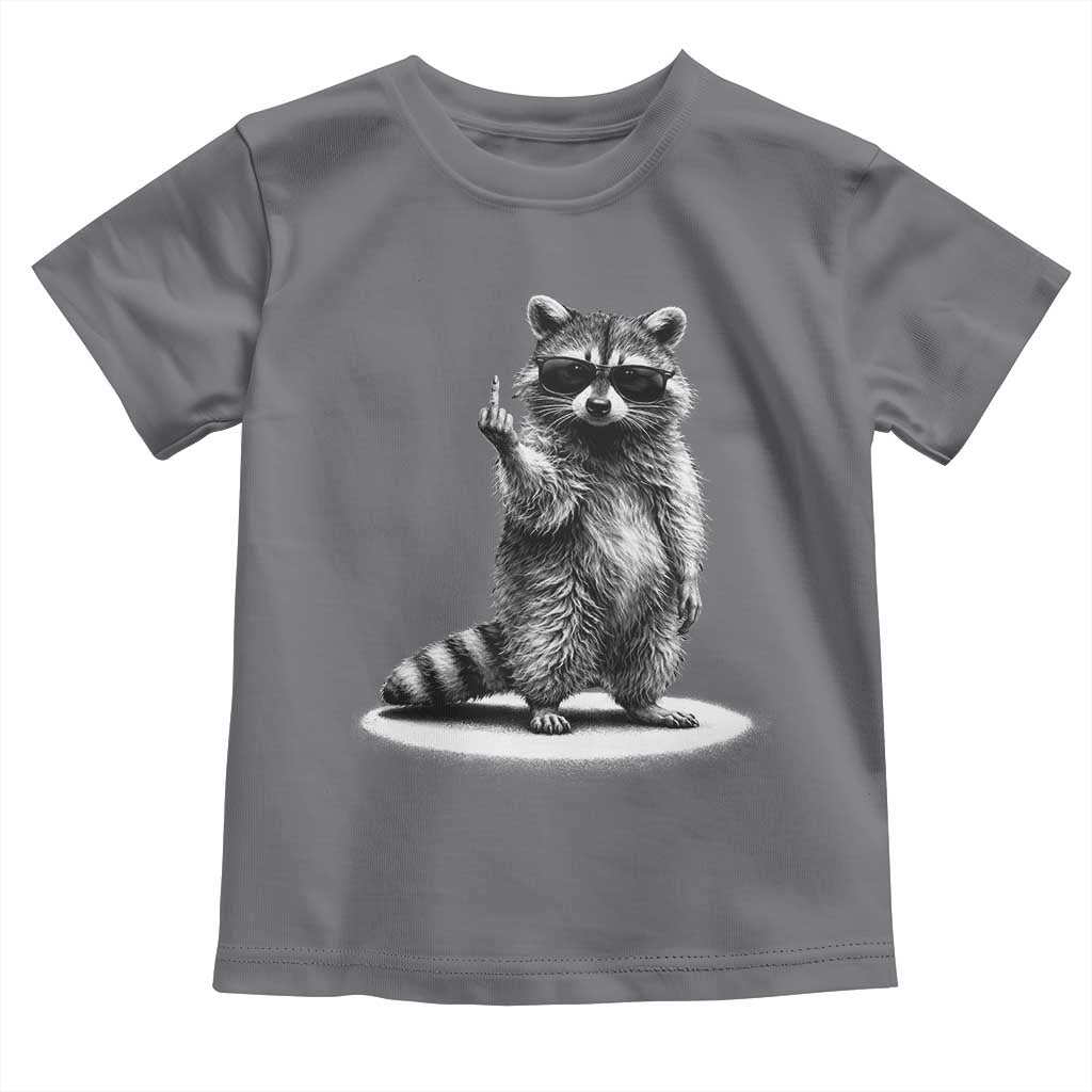 Raccoon Meme Toddler T Shirt Middle Finger Trash Panda Sarcastic Humor