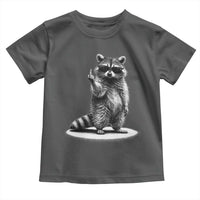 Raccoon Meme Toddler T Shirt Middle Finger Trash Panda Sarcastic Humor
