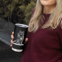 Raccoon Meme Tumbler Cup Middle Finger Trash Panda Sarcastic Humor