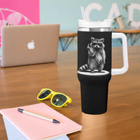 Raccoon Meme Tumbler With Handle Middle Finger Trash Panda Sarcastic Humor