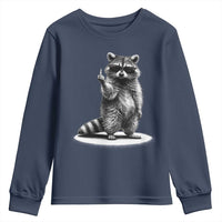 Raccoon Meme Youth Sweatshirt Middle Finger Trash Panda Sarcastic Humor