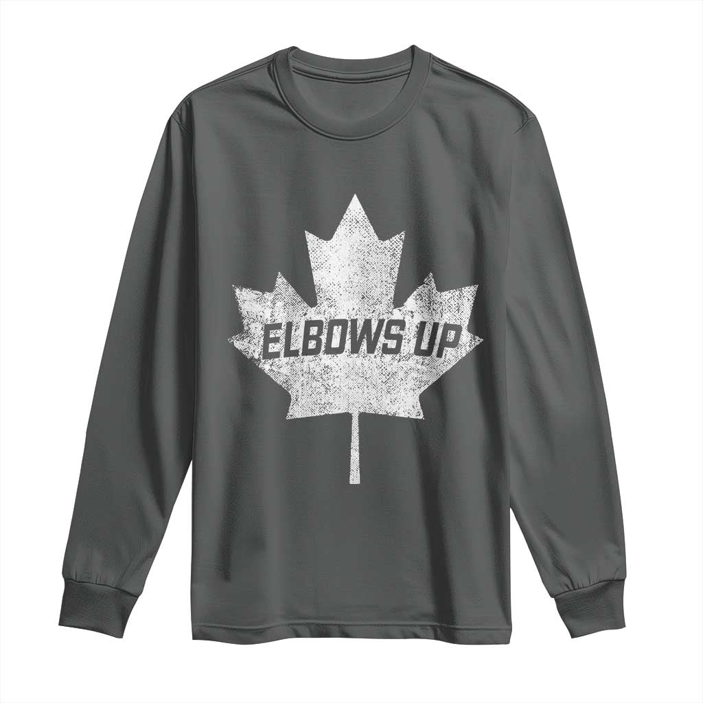 Elbows Up Canada Long Sleeve Shirt True North Strong and Free Maple Leaf Proud Canadian