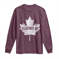 Elbows Up Canada Long Sleeve Shirt True North Strong and Free Maple Leaf Proud Canadian