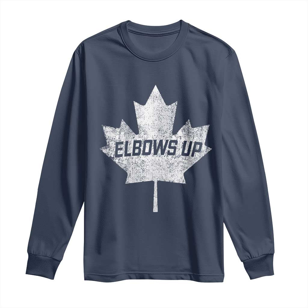 Elbows Up Canada Long Sleeve Shirt True North Strong and Free Maple Leaf Proud Canadian