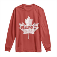 Elbows Up Canada Long Sleeve Shirt True North Strong and Free Maple Leaf Proud Canadian