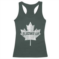 Elbows Up Canada Racerback Tank Top True North Strong and Free Maple Leaf Proud Canadian