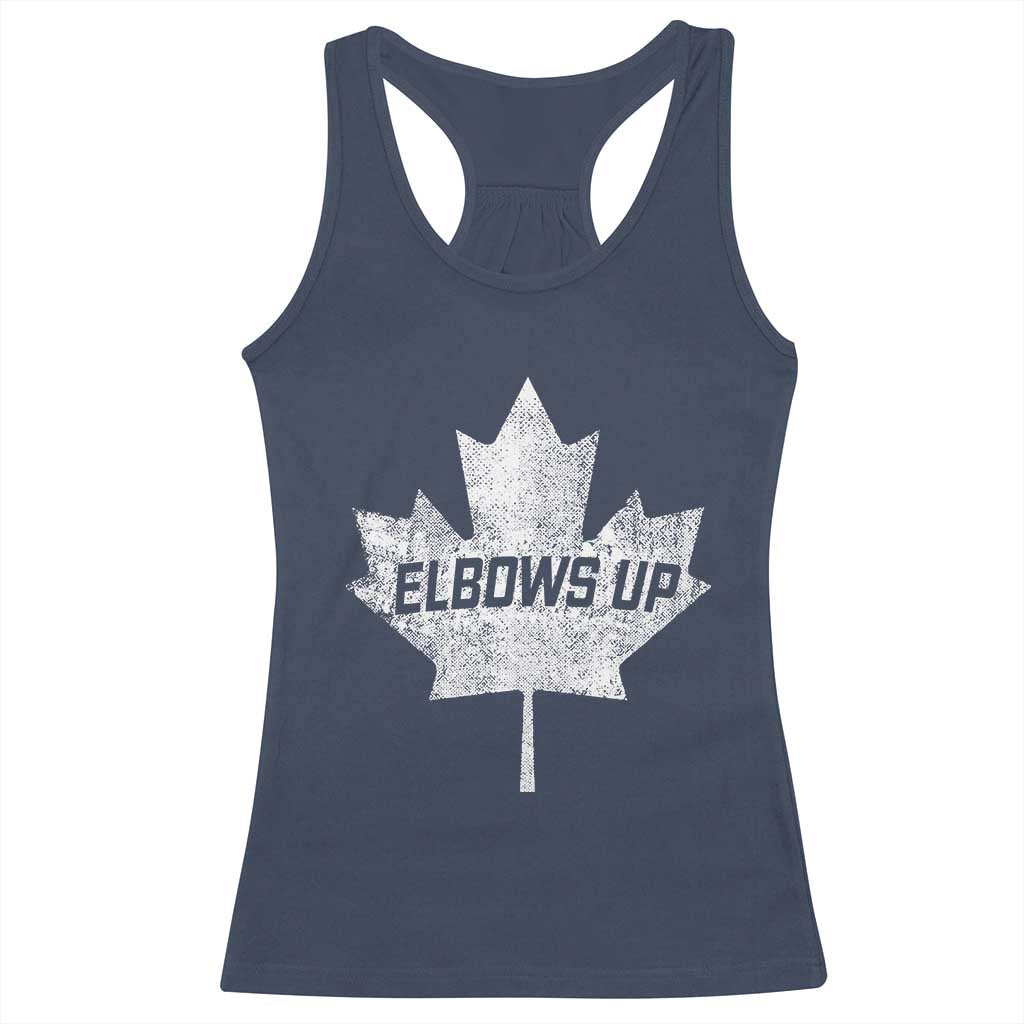 Elbows Up Canada Racerback Tank Top True North Strong and Free Maple Leaf Proud Canadian