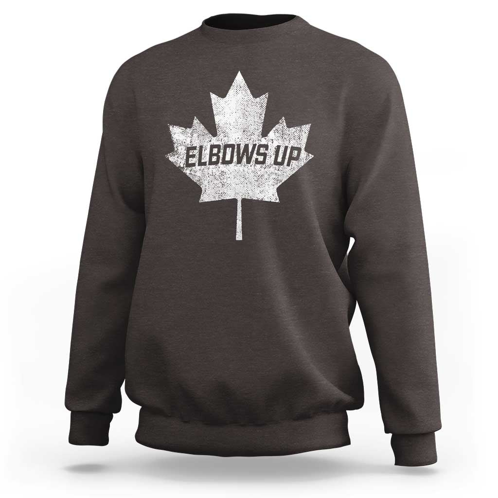 Elbows Up Canada Sweatshirt True North Strong and Free Maple Leaf Proud Canadian