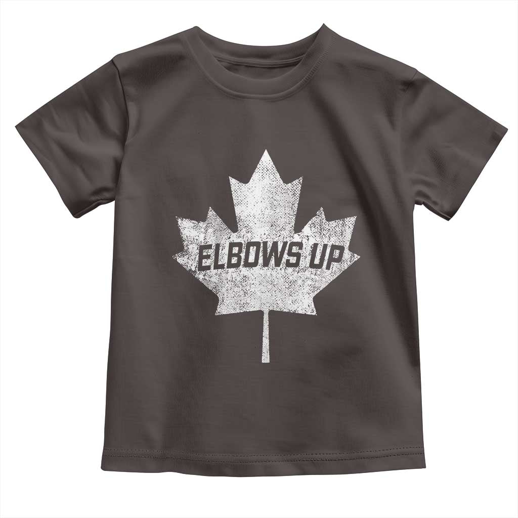 Elbows Up Canada Toddler T Shirt True North Strong and Free Maple Leaf Proud Canadian