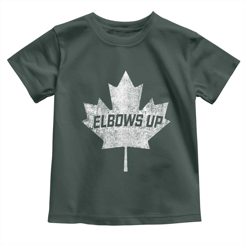 Elbows Up Canada Toddler T Shirt True North Strong and Free Maple Leaf Proud Canadian