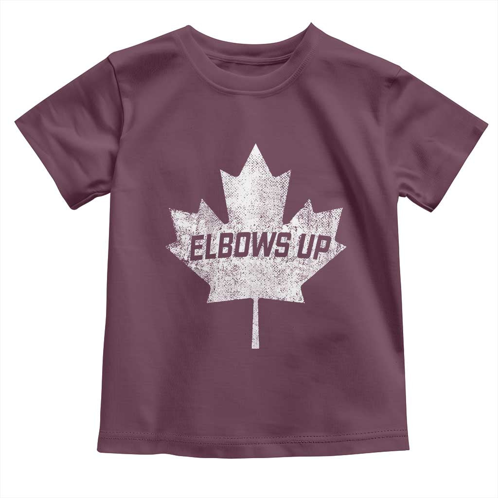 Elbows Up Canada Toddler T Shirt True North Strong and Free Maple Leaf Proud Canadian