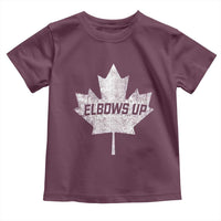 Elbows Up Canada Toddler T Shirt True North Strong and Free Maple Leaf Proud Canadian
