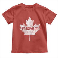 Elbows Up Canada Toddler T Shirt True North Strong and Free Maple Leaf Proud Canadian