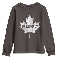 Elbows Up Canada Youth Sweatshirt True North Strong and Free Maple Leaf Proud Canadian