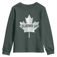 Elbows Up Canada Youth Sweatshirt True North Strong and Free Maple Leaf Proud Canadian