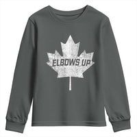Elbows Up Canada Youth Sweatshirt True North Strong and Free Maple Leaf Proud Canadian