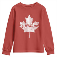 Elbows Up Canada Youth Sweatshirt True North Strong and Free Maple Leaf Proud Canadian