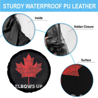 Elbows Up Canada Strong Spare Tire Cover Maple Leaf Proud Canadian