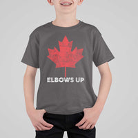 Elbows Up Canada Strong T Shirt For Kid Maple Leaf Proud Canadian