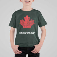 Elbows Up Canada Strong T Shirt For Kid Maple Leaf Proud Canadian
