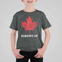 Elbows Up Canada Strong T Shirt For Kid Maple Leaf Proud Canadian