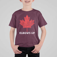 Elbows Up Canada Strong T Shirt For Kid Maple Leaf Proud Canadian