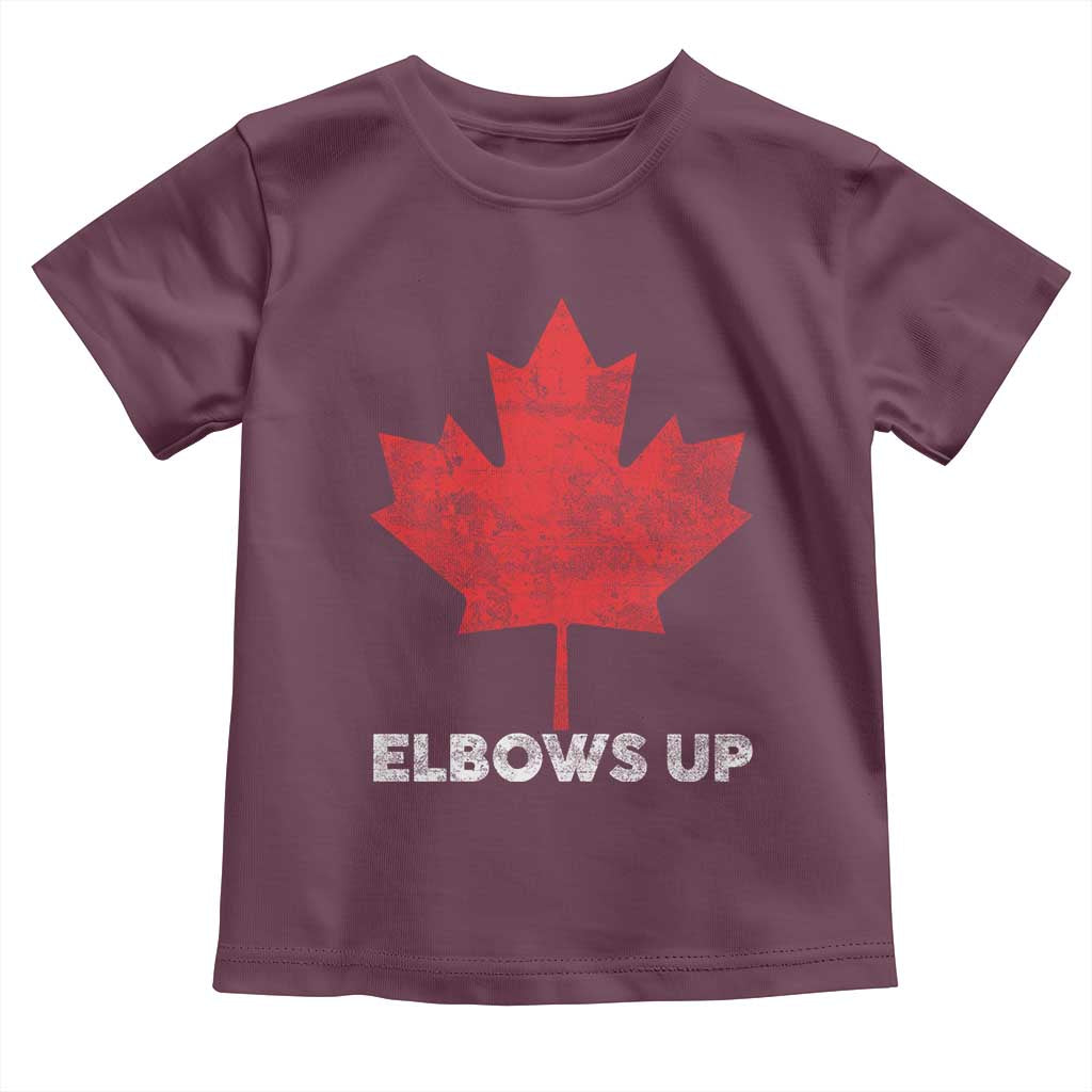 Elbows Up Canada Strong Toddler T Shirt Maple Leaf Proud Canadian