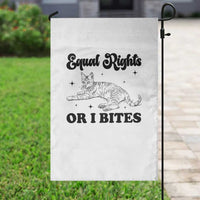 Feminist Cat Garden Flag Equal Rights or I Bites Human Rights - Wonder Print Shop