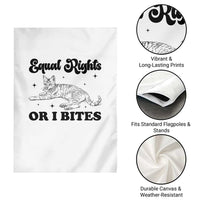 Feminist Cat Garden Flag Equal Rights or I Bites Human Rights - Wonder Print Shop