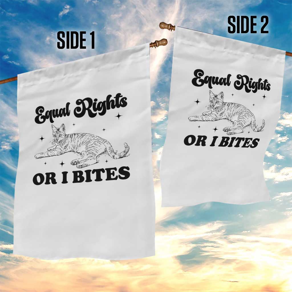 Feminist Cat Garden Flag Equal Rights or I Bites Human Rights - Wonder Print Shop