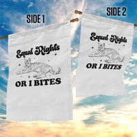 Feminist Cat Garden Flag Equal Rights or I Bites Human Rights - Wonder Print Shop