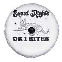Feminist Cat Spare Tire Cover Equal Rights or I Bites Human Rights - Wonder Print Shop