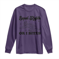 Feminist Cat Long Sleeve Shirt Equal Rights or I Bites Human Rights - Wonder Print Shop