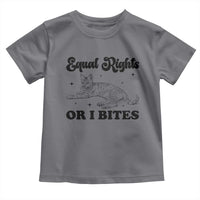 Feminist Cat Toddler T Shirt Equal Rights or I Bites Human Rights - Wonder Print Shop