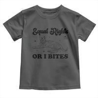 Feminist Cat Toddler T Shirt Equal Rights or I Bites Human Rights - Wonder Print Shop