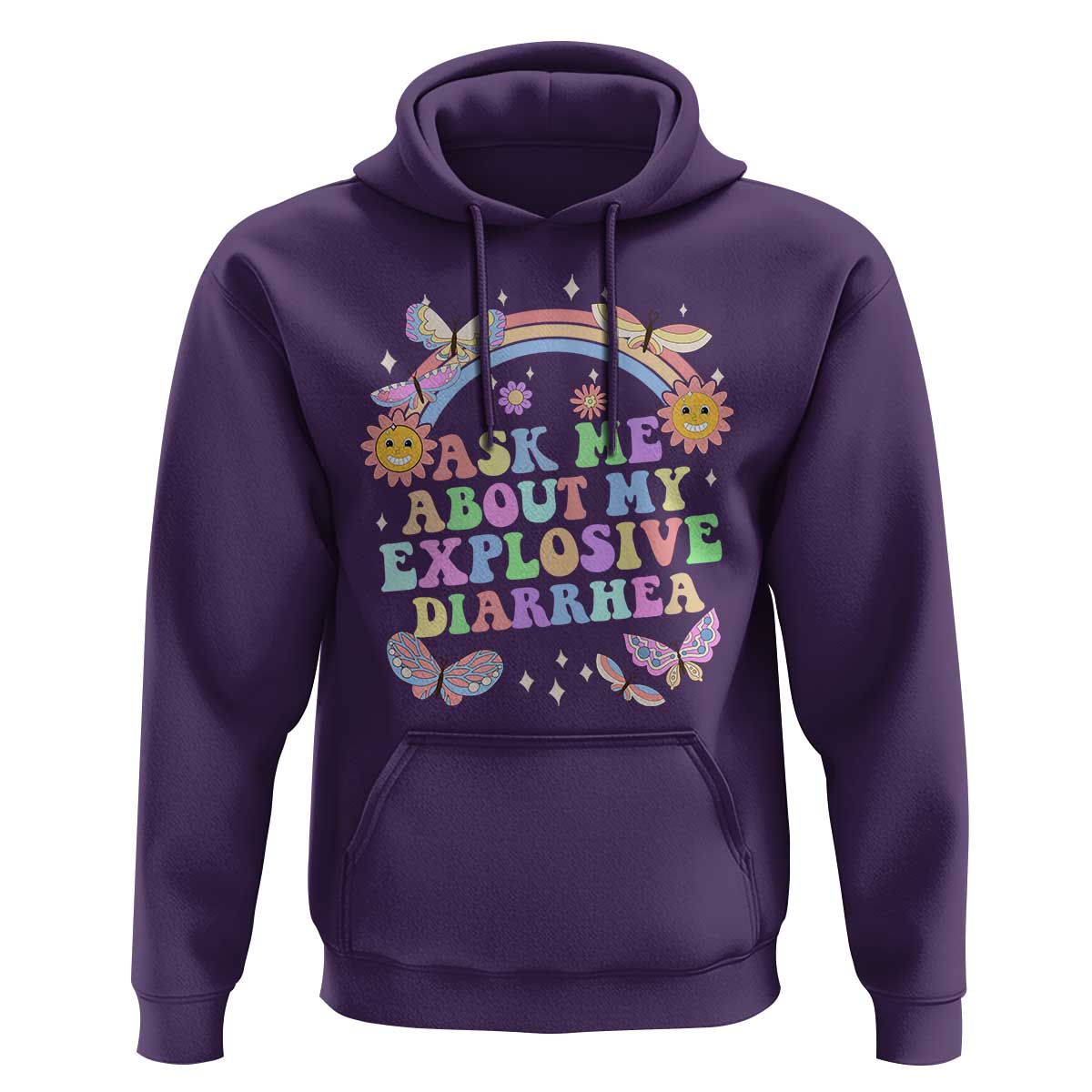 Ask Me About My Explosive Diarrhea Hoodie Funny Edgy Adult Humor - Wonder Print Shop